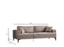 Atelier Del Sofa Sofá de 3 Plazas Astana - Beige | Confort y Elegancia para tu Salón | Estructura Madera Haya | Tejido Poliéster Lavable en Seco